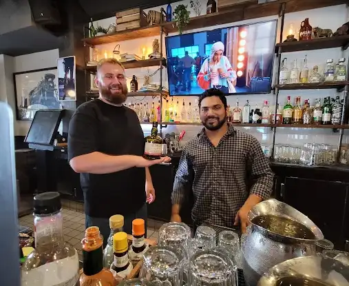 Behind the bar