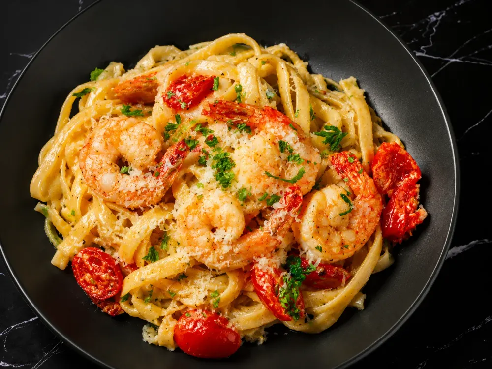 Shrimp Scampi Fettuccine